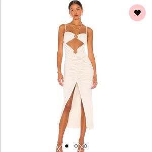 Camila Coelho Yasmeen Midi Dress in Beige